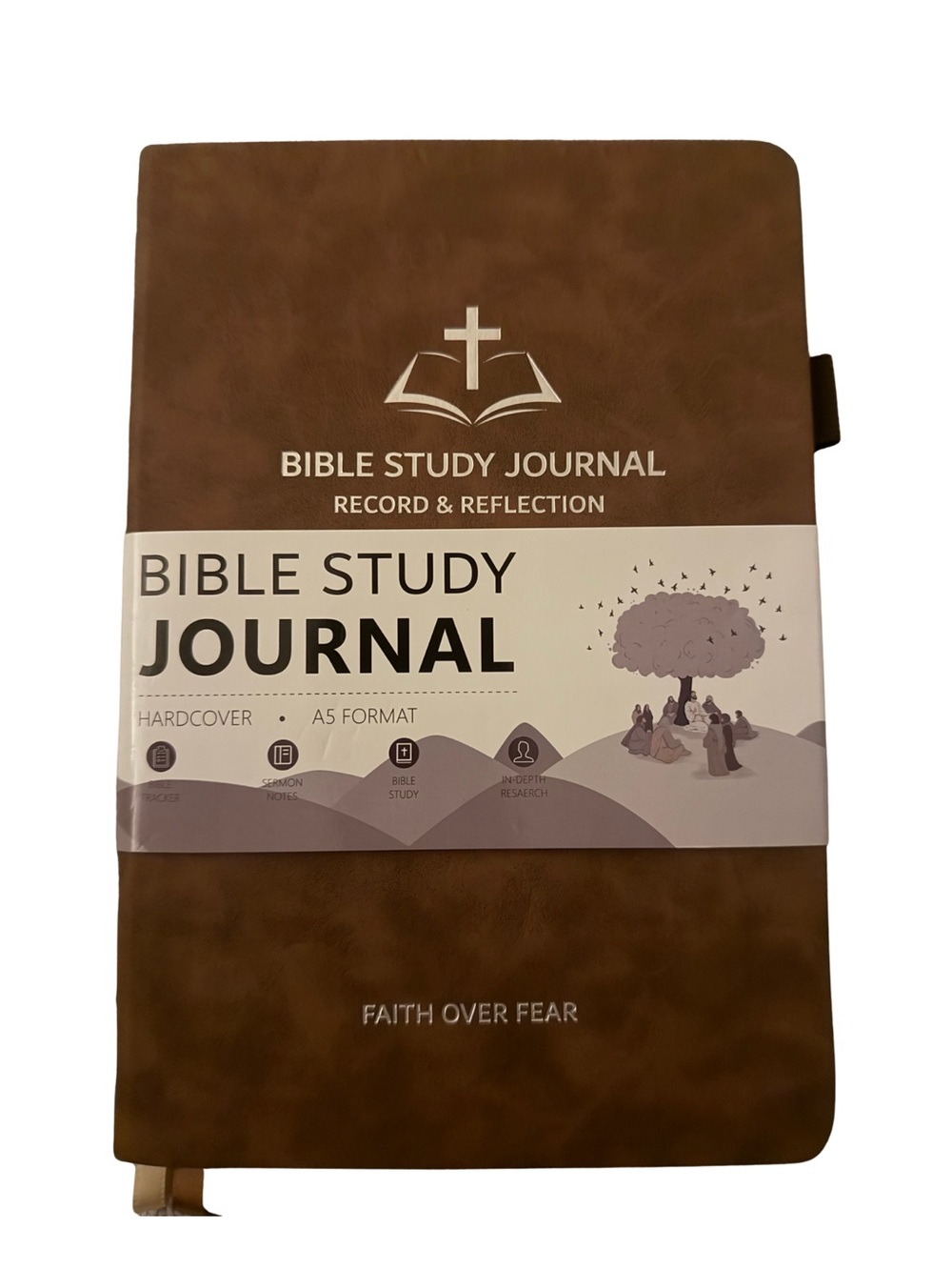 Bible Study Journal A5 Hardcover Guided Christian Faith Journal New